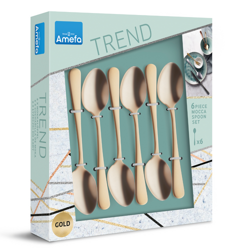 AUSTIN Komplet łyżeczek do kawy dla 6 cz. ZŁOTY