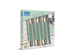 AUSTIN Komplet łyżeczek do latte dla 6 cz. SZAMPAŃSKIE