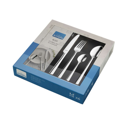 BLISS Komplet sztućców dla 6 osób 24 cz. w pud. prezentowym