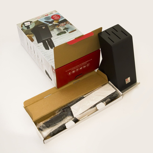 ADVANTAGE Zestaw noży kuchennych 5 cz. w bloku czarnym