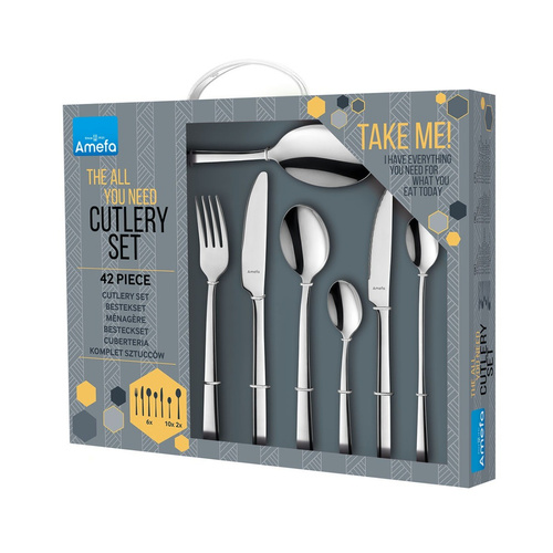 MANILLE Komplet sztućców dla 6 osób 42 cz. w pud. prezentowym