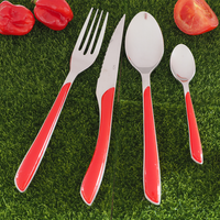ECLAT Komplet sztućców dla 6 osób 24 cz. czerwony w pud.