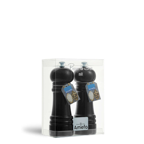 SALT & PEPPER Młynki Drewniane Czarne 2 szt.