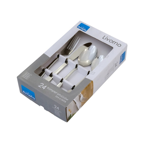 LIVORNO 24 cz. komplet sztućców w pud. BR