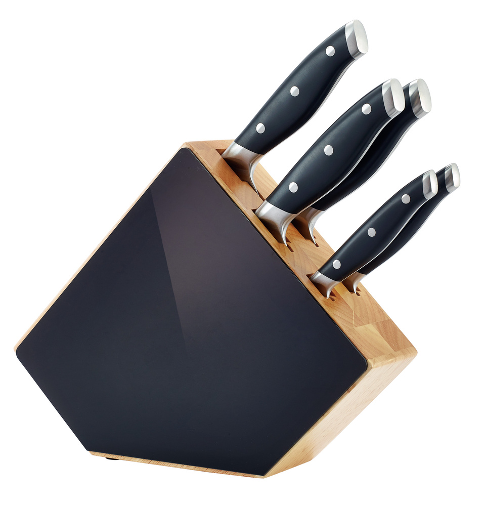 GRAND CHEF Zestaw noży kuchennych 5 cz. w bloku