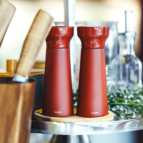 SALT & PEPPER Młynki Drewniane Terracotta 2 szt.