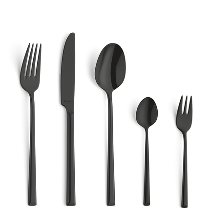 METROPOLE zestaw dla 1 osoby - 5 sztuk czarny