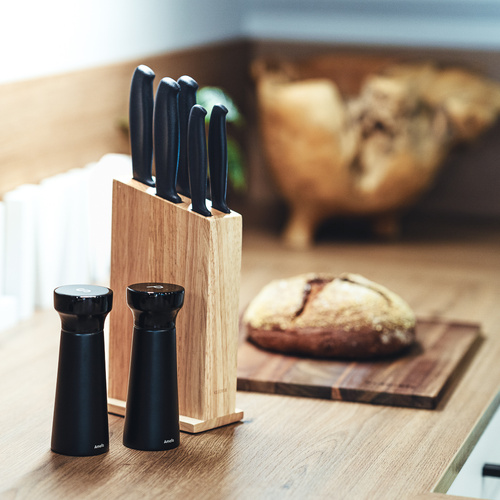 SALT & PEPPER Młynki Drewniane Czarne 2 szt.