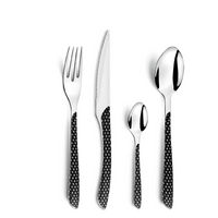 ECLAT GEO Komplet sztućców dla 6 osób 24 cz. w pud. czarny