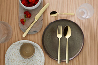 FELICITY Komplet sztućców PVD 6 cz.widelczyków do ciasta w pud. szampański