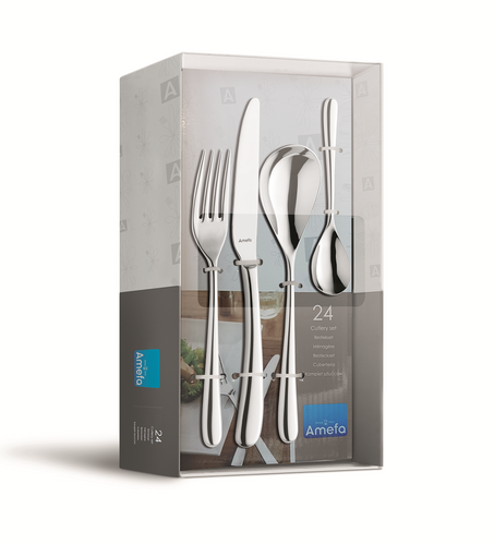 NEWTON Komplet sztućców dla 6 osób 24 części w pudełku TB