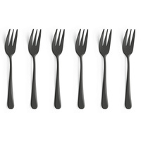 AUSTIN Komplet widelczyków do ciasta dla 6 cz. CZARNY