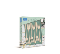 AUSTIN Komplet widelczyków do ciasta dla 6 cz. SZAMPAŃSKIE