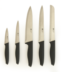 ADVANTAGE  Zestaw noży kuchennych 5 cz. w bloku czarnym