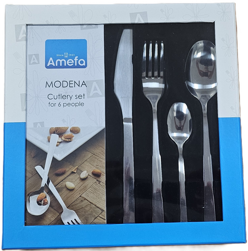 MODENA Komplet sztućców dla 6 osób 24 części w pud. prezentowym