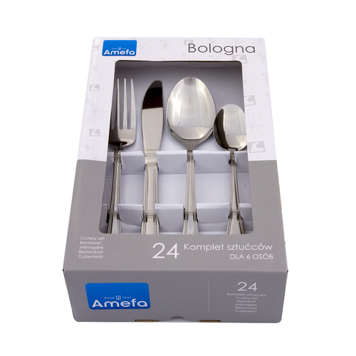 BOLOGNA Komplet sztućców 48 cz. w pud. BR