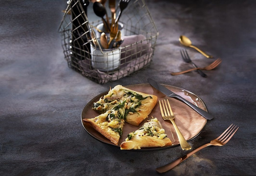 AUSTIN Komplet sztućców dla 6 osób 24 cz. CZARNY