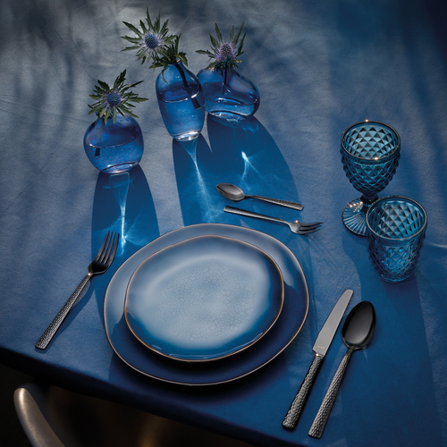 FELICITY Komplet sztućców PVD dla 6 osób 24 cz. w pud. czarny