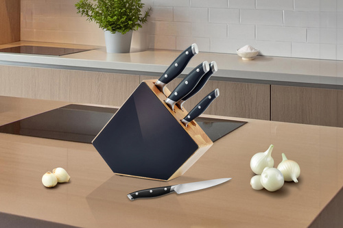 GRAND CHEF Zestaw noży kuchennych 5 cz. w bloku