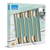 AUSTIN Komplet łyżeczek do latte dla 6 cz. ZŁOTY