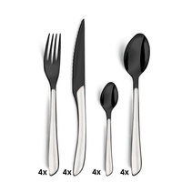 LUMINO Komplet sztućców dla 4 osób 16 cz. BIAŁY