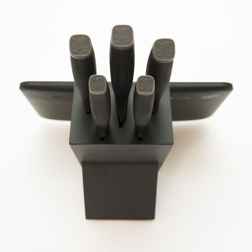 ADVANTAGE Zestaw noży kuchennych 5 cz. w bloku czarnym