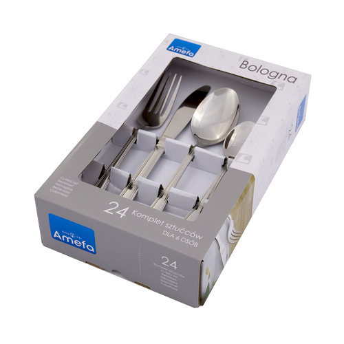BOLOGNA Komplet sztućców dla 6 osób 24 cz. w pud. BR
