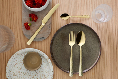 FELICITY Komplet sztućców PVD 6 cz.widelczyków do ciasta w pud. szampański